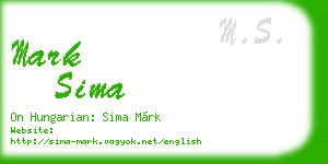 mark sima business card
